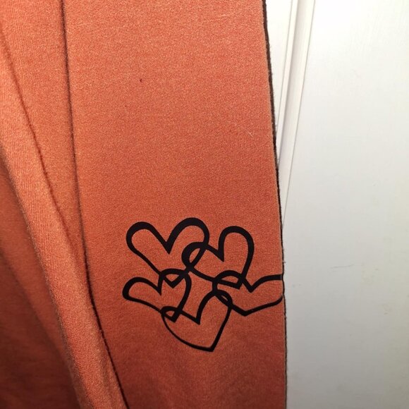 Orange Highland Cow Print Hoodie, Size XL - Picture 3 of 8